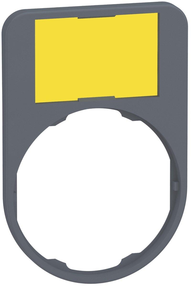 Schildträger 40x60mm mit Schild ge/ws unbeschriftet für Harmony 30mm grau