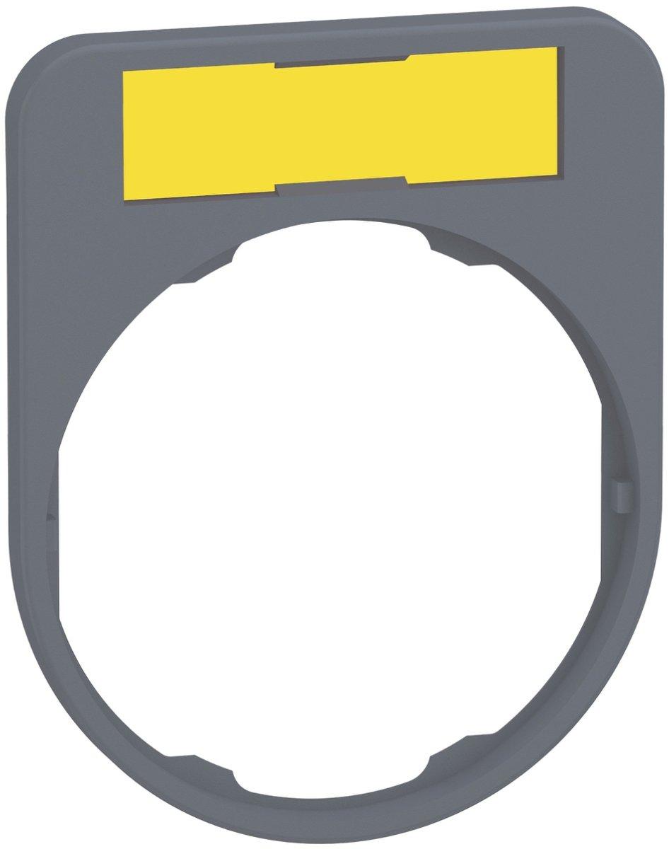 Schildträger 40x50mm unbeschriftet weiß/gelb für Harmony 30mm in grau