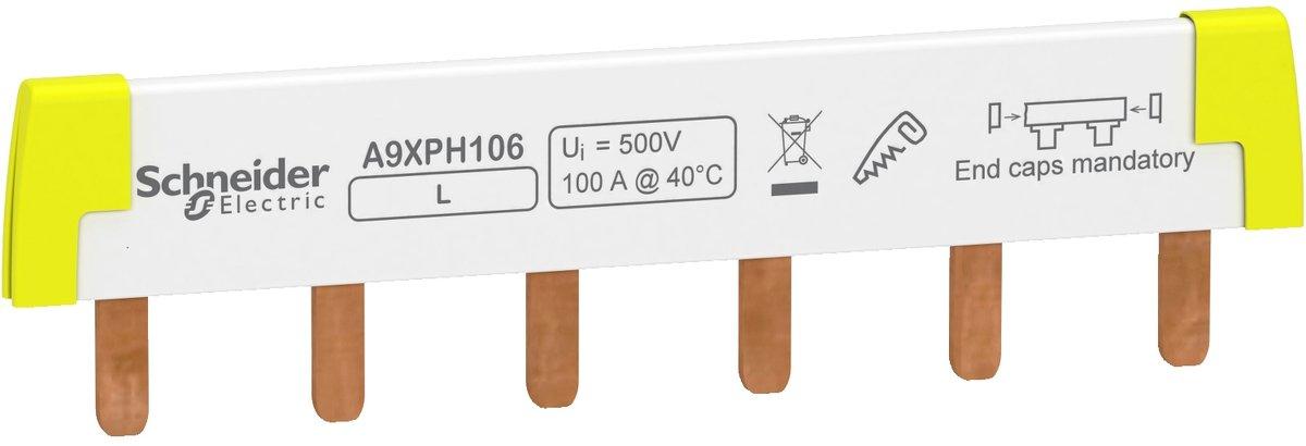 Phasenschiene Steg ablängbar 1P 6 TE 100A
