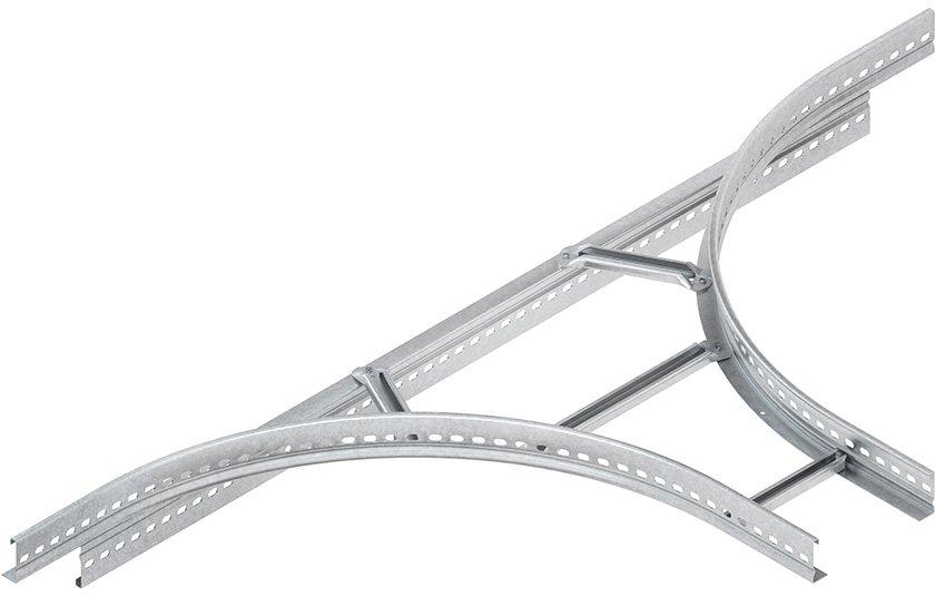 Anbau T-Stück für KL 60x600mm gelochten Seitenholmen SA=300mm Stahl bandverzinkt