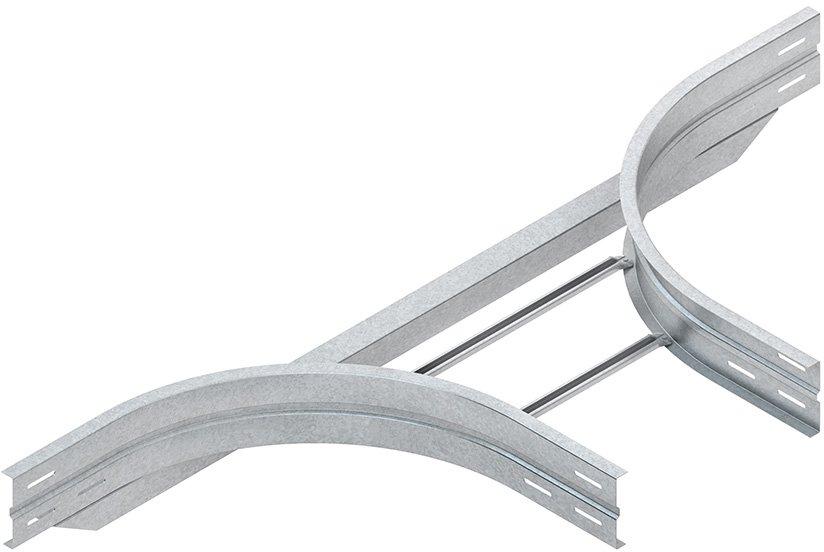 Anbau T-Stück für WSL 151,5x605 mm rund gesickt ungelocht Stahl inkl. Zubehör