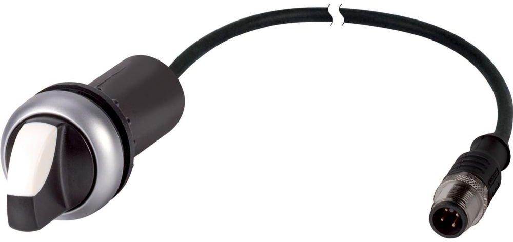 Wahltaste mit Knebelgriff tastend 1 S Kabel mit M12A-Stecker 4-polig 0,2 m