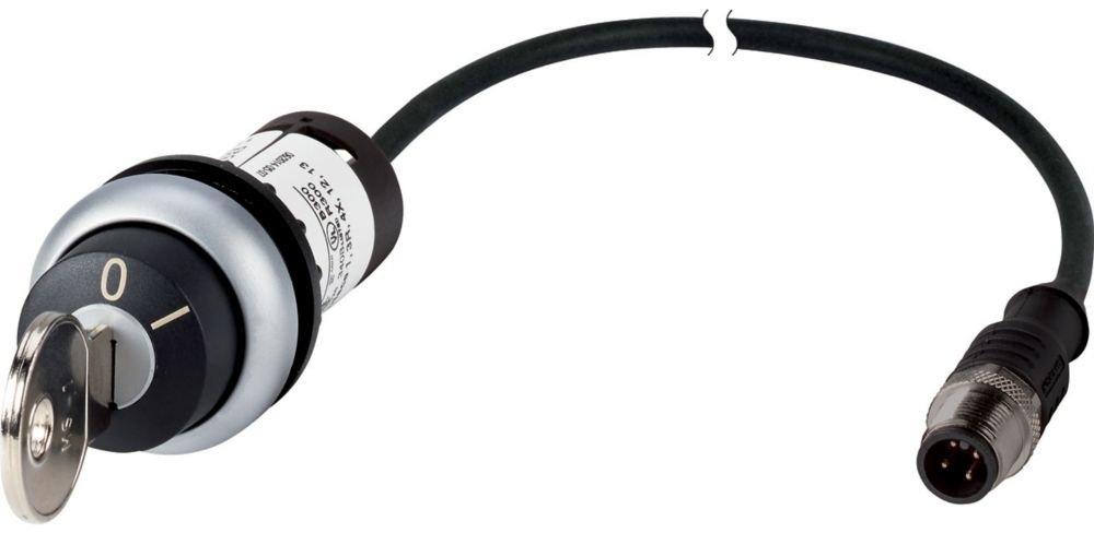 Schlüsseltaste rastend 1 S Kabel mit M12A-Stecker 4-polig 0,2 m 2 Stellungen