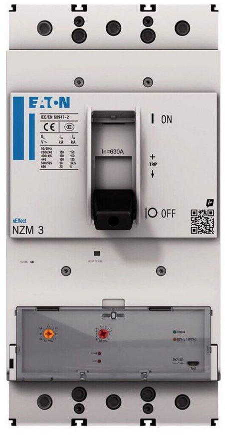 Leistungsschalter NZM3 PXR10 630A 3-polig Schraubanschluss