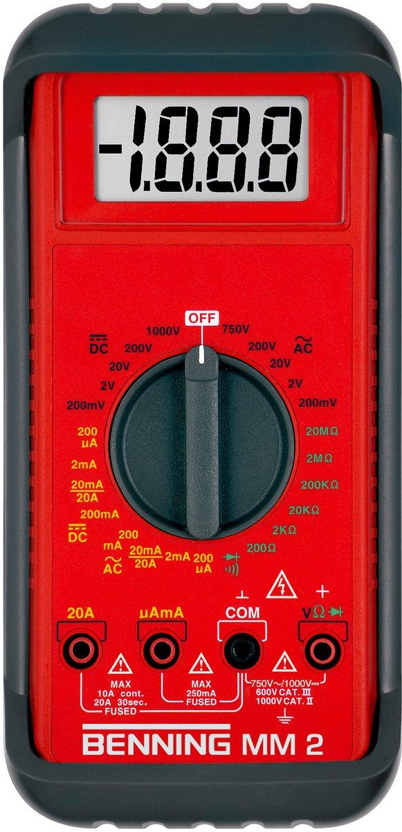Digital-Multimeter 750 V AC/ 1000 V DC - 0,1µA bis 20A - 20MOhm inkl. Zubehör