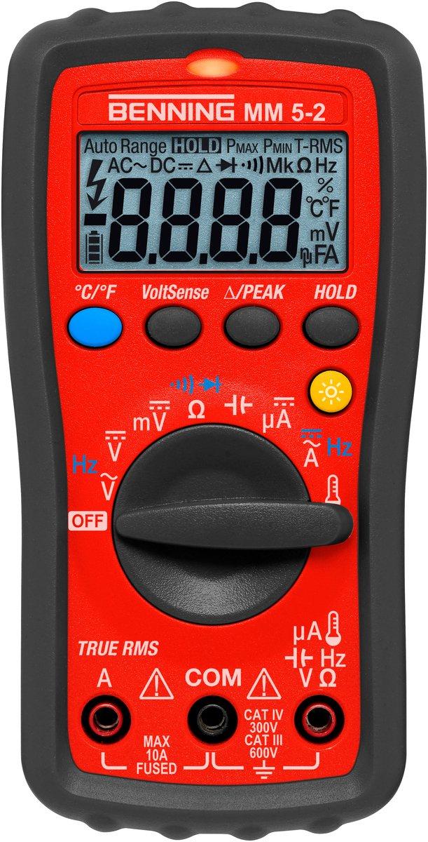 TRMS Digital-Multimeter 600 V AC/DC - 10 A AC/DC Temp inkl. Zubehör