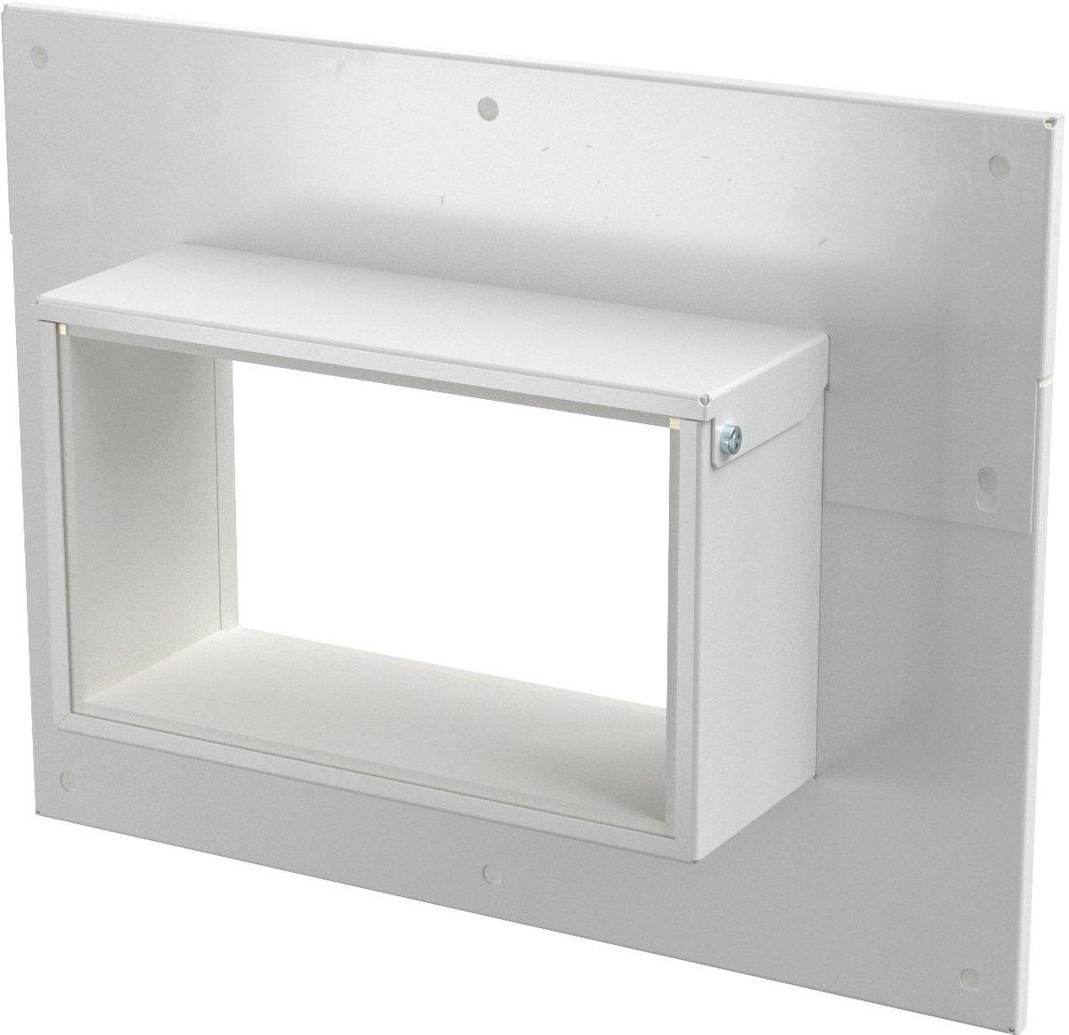 Wandanschlusskragen 3- und 4-seitig 85x253x273 Stahl pulverbeschichtet reinweiß