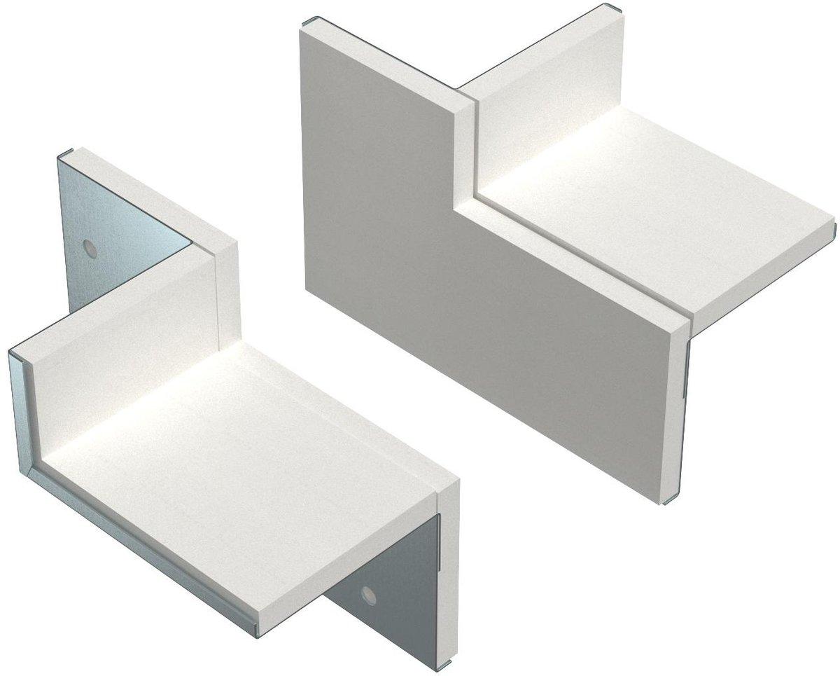 Wandanschlusskragen-Set für Eckmontage 85x175x117 mm Stahl bandverzinkt