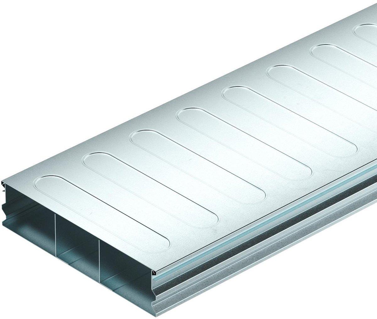 Unterflurkanal 2-teilig 3-zügig 2000x250x58 mm Stahl bandverzinkt