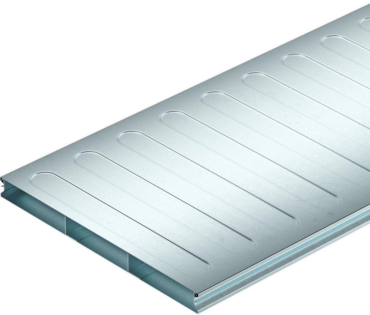 Unterflurkanal 2-teilig 3-zügig 2000x350x28 mm Stahl bandverzinkt