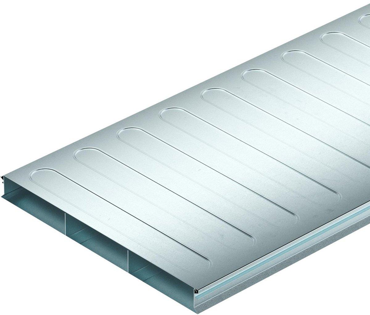 Unterflurkanal 2-teilig 3-zügig 2000x350x38 mm Stahl bandverzinkt