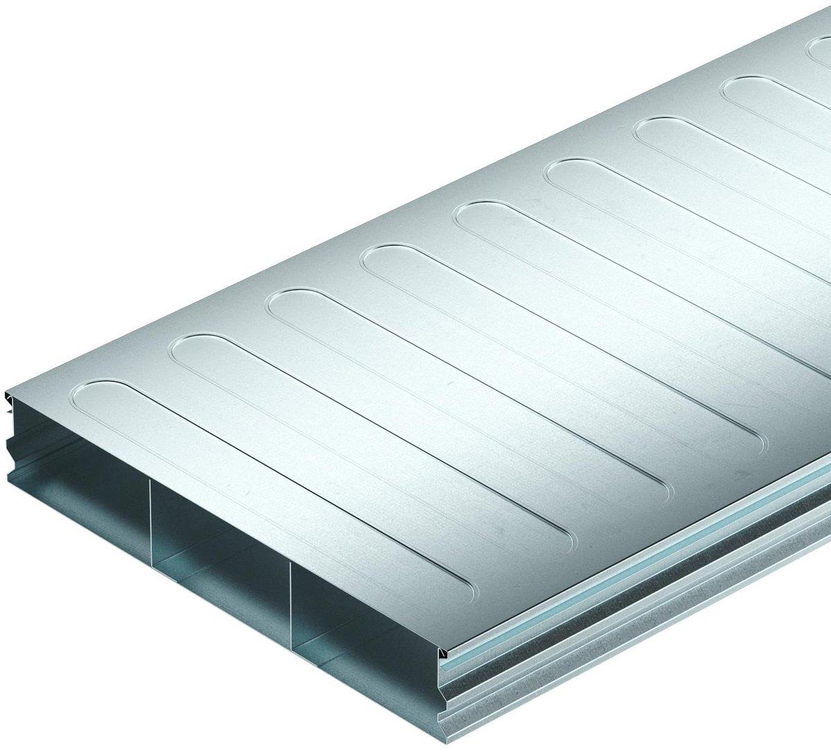 Unterflurkanal 2-teilig 3-zügig 2000x350x58 mm Stahl bandverzinkt