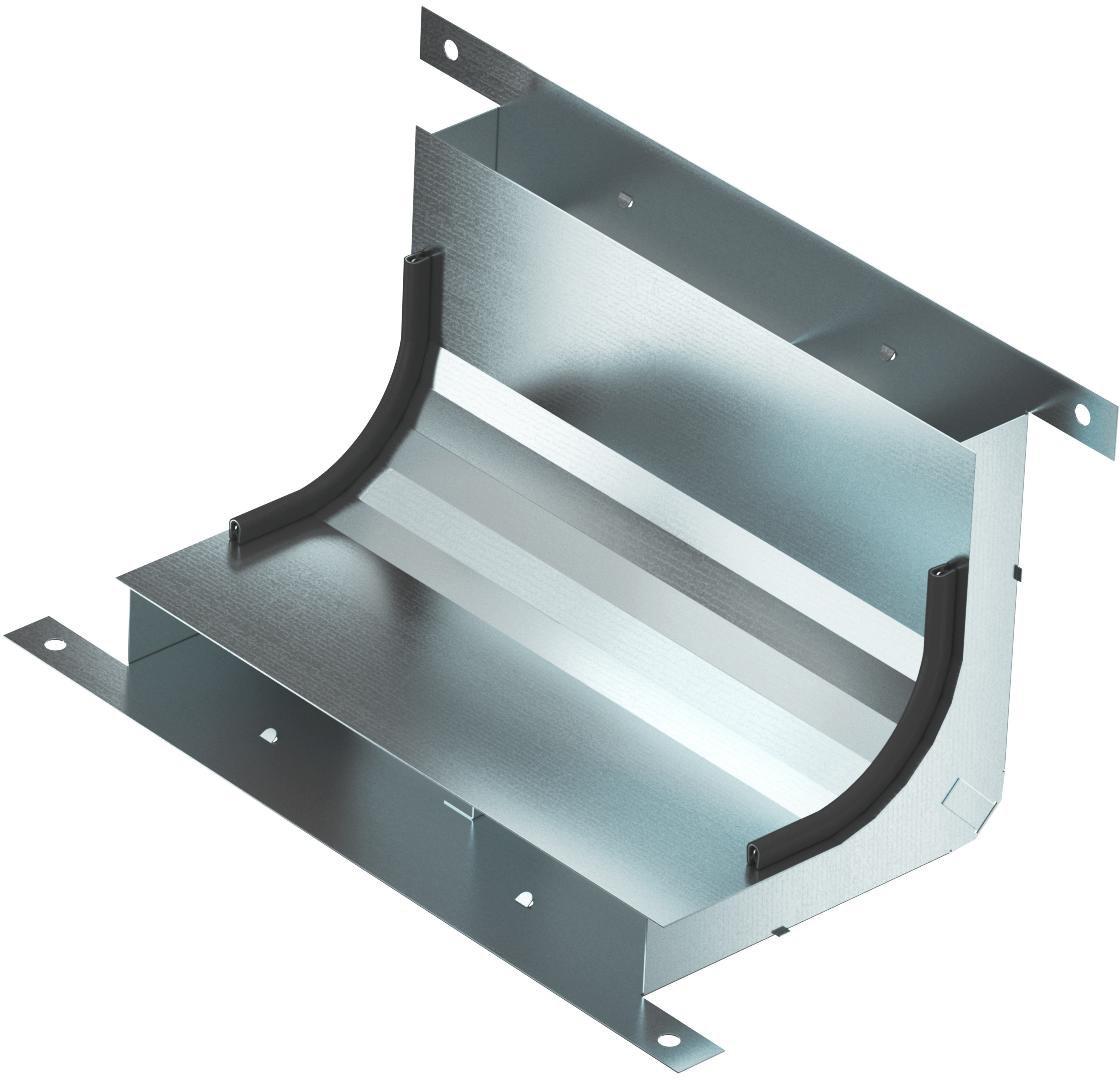 Vertikalkrümmer 2-zügig für EÜK-2 330x177,7x177,7 mm Kanalhöhe 28 mm