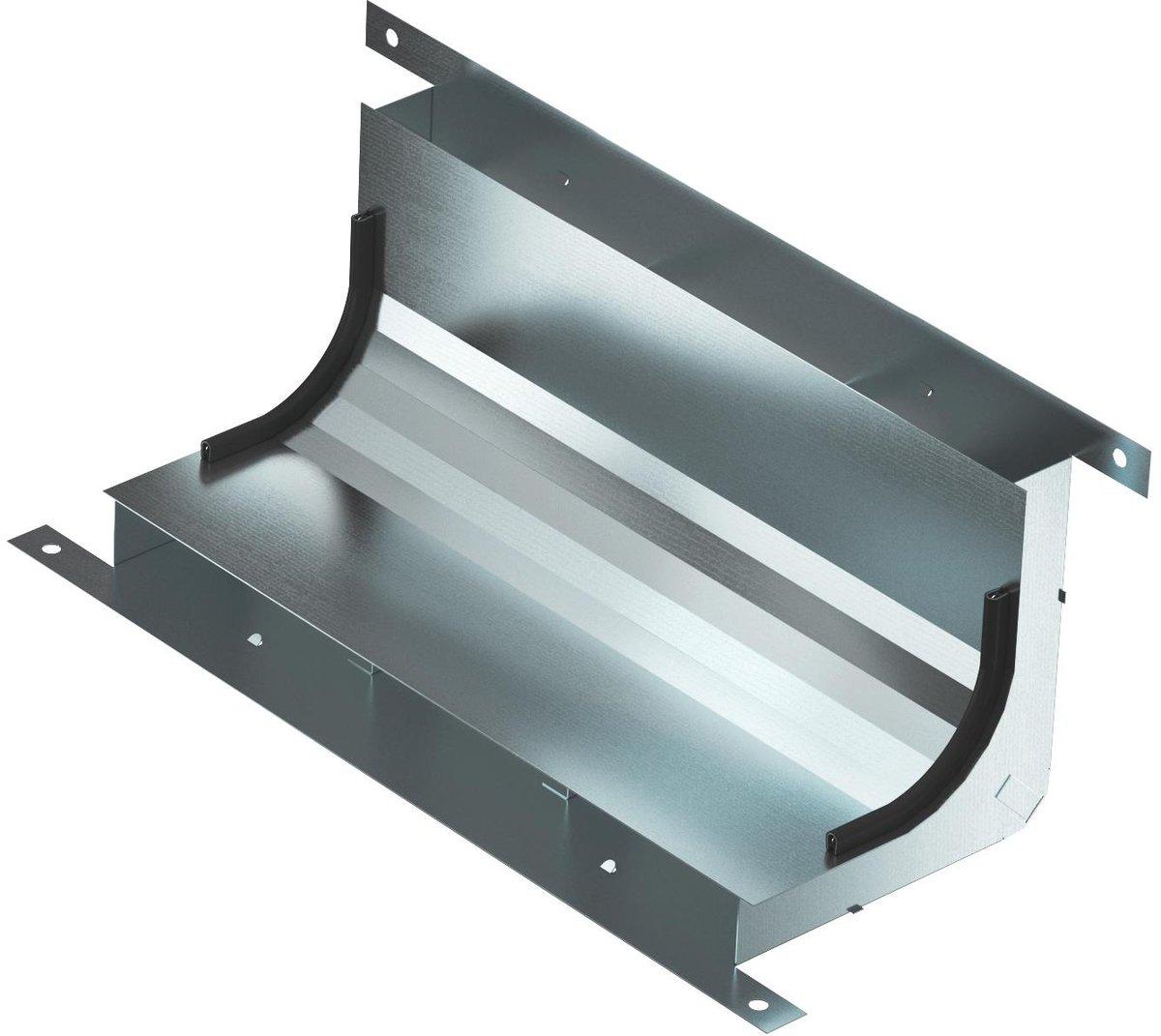 Vertikalkrümmer 3-zügig für EÜK-2 430x177,7x177,7 mm Kanalhöhe 28 mm