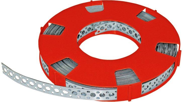 Metall-Montageband 17 x 0,7mm Loch 6,3mm u.3,0mm L=10m