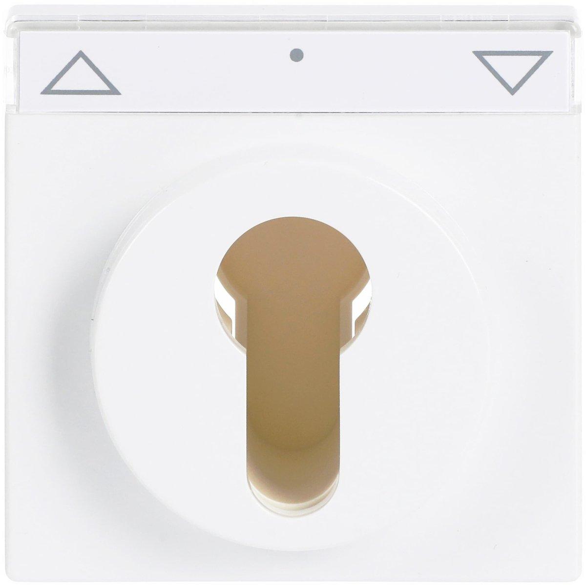 Zentralscheibe mit Schlüsselschalter für Jalousie studioweiß - Plattform 63