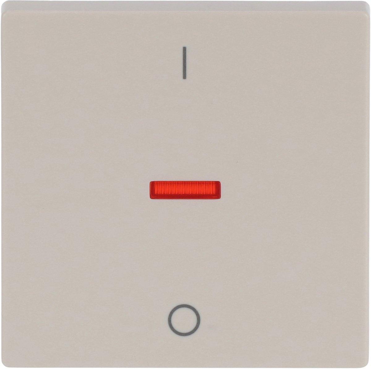 Wippe mit Aufdruck 0-1 mit kleiner roter Kalotte elfenbeinweiß - Plattform 63