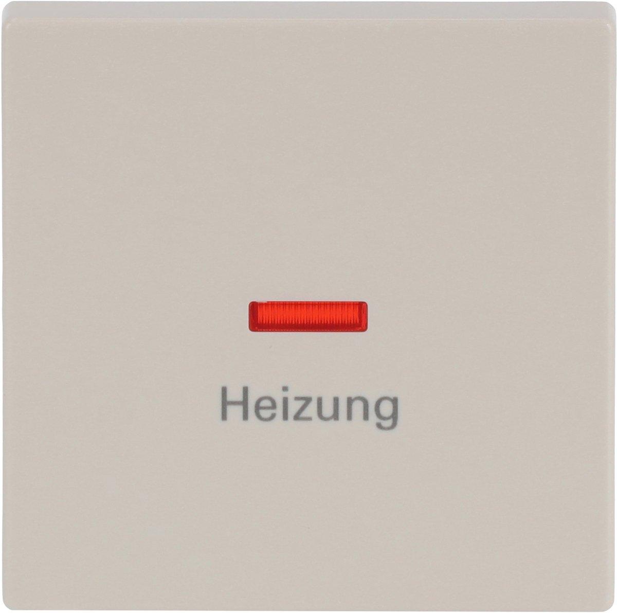 Wippe mit Aufdruck Heizung mit roter Kalotte elfenbeinweiß - Plattform 63