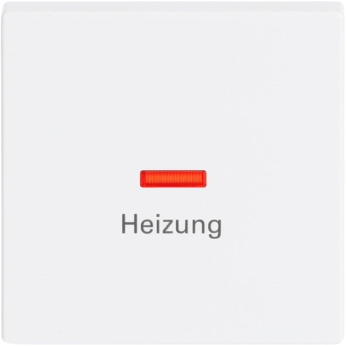 Wippe mit Aufdruck Heizung mit roter Kalotte studioweiß - Plattform 63