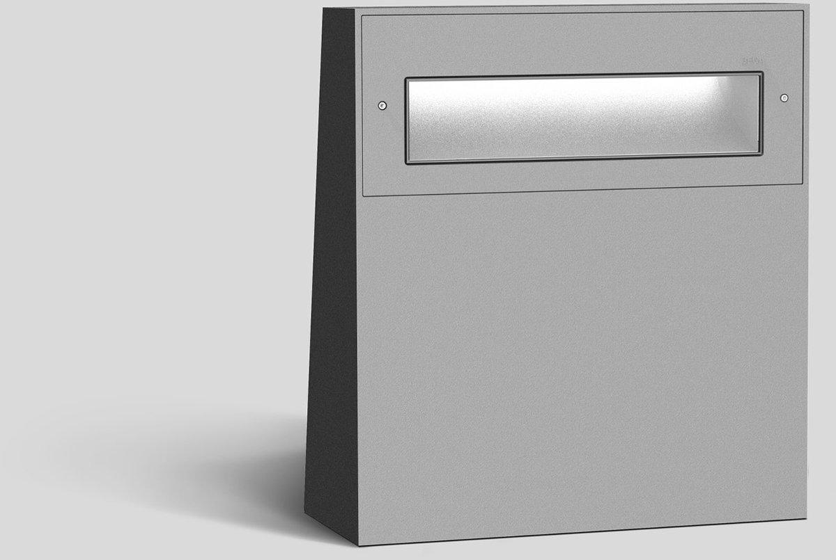 Bodenaufbauleuchte für den Innen- und Außenbereich Silber 4000 K