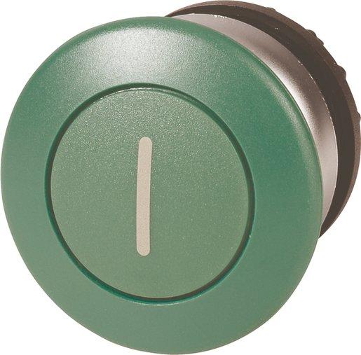 Pilzdrucktaste grün beschriftet IP67 69K M22-DP-G-X1