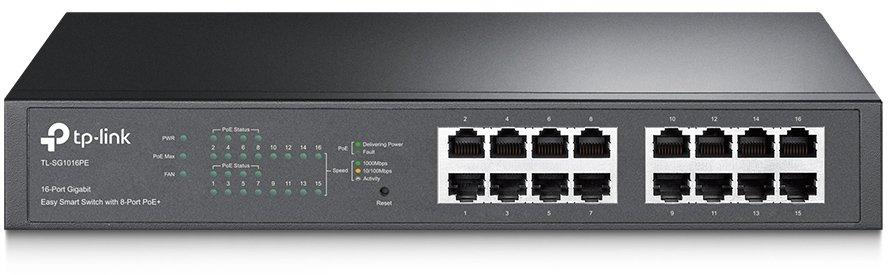 10 Zoll PoE Switch 16xGB 8x802.3at