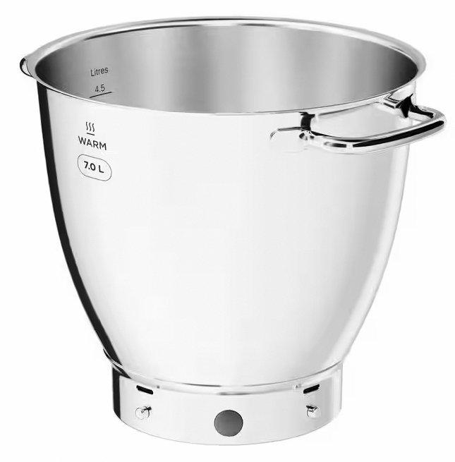 Küchenmaschine EasyWarm Rührschüssel aus Edelstahl mit Griffen 7 L KAB71.002SS