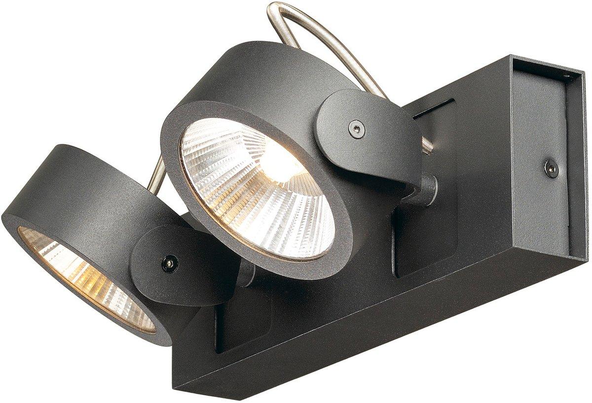 KALU Wand/Deckenleuchte zweiflammig LED 3000K schwarz 60°