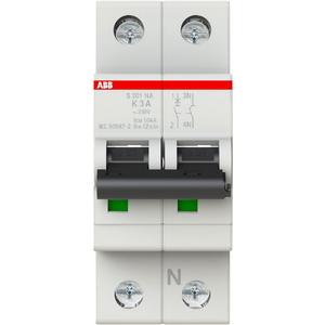 LS-Schalter 1P+N Charakteristik K Bemessungsstrom 3A 6kA