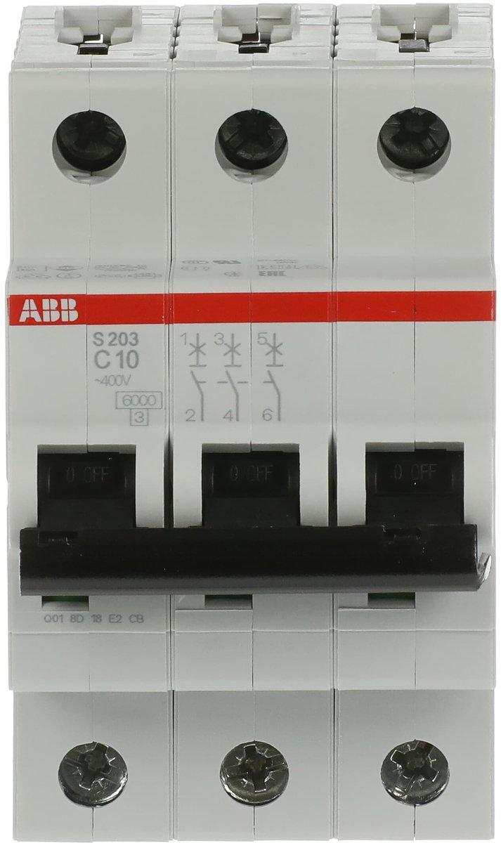 LS-Schalter 3P Charakteristik C Bemessungsstrom 10A 6kA