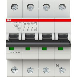LS-Schalter 3P+N Charakteristik C Bemessungsstrom 0,5A 6kA