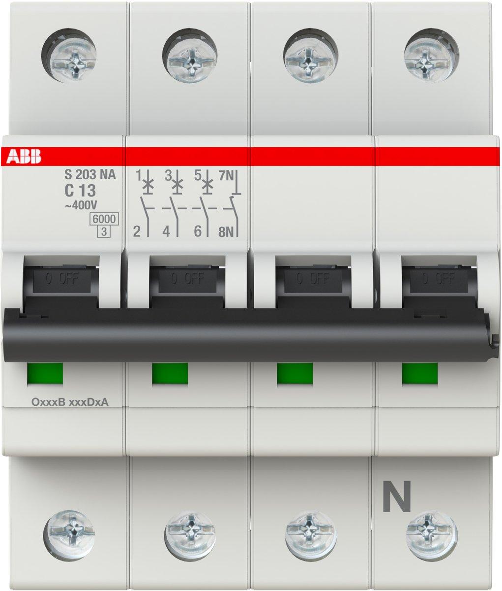 LS-Schalter 3P+N Charakteristik C Bemessungsstrom 13A 6kA