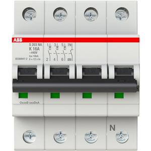 LS-Schalter 3P+N Charakteristik K Bemessungsstrom 16A 6kA