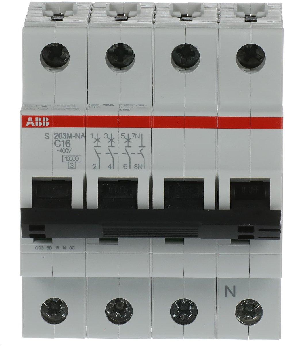LS-Schalter 3P+N Charakteristik C Bemessungsstrom 16A 10kA