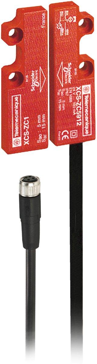 XCSDMC Cod. Magn.-Si.schalter 1Ö+1S gest. schalt. M8 0,15m Kabel