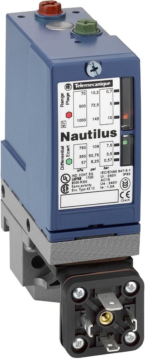 XMLB-Druckschalter 300 Bar einstellbare Hyst. 2 Schaltp. 1Ö/1S DIN