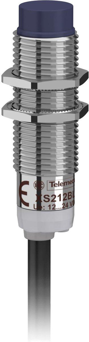 XS2-Indu. Näherungsschalter M12 L42 mm Messing Sn 4 mm 12-24 V DC 5 m Kabel