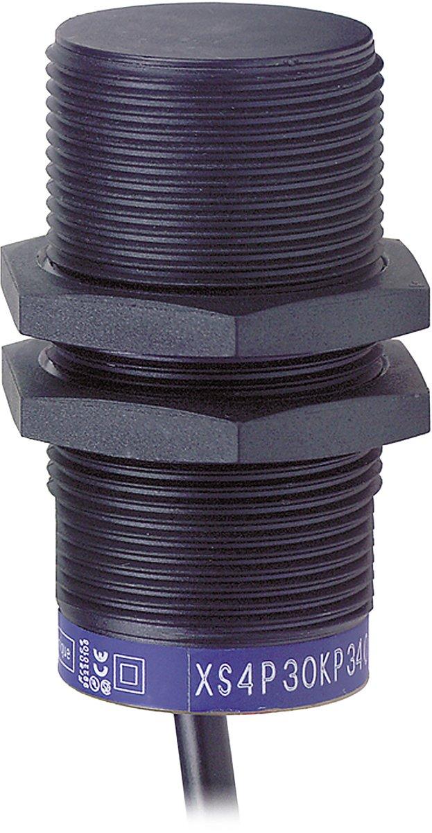 XS4-Indu. Näherungsschalter M30 L62mm PPS Sn 15mm 24-240V AC/DC 2m Kabel