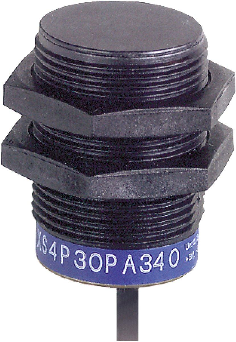 XS4-Indu. Näherungsschalter M30 L43mm PPS Sn 15mm 12-24 V DC 2m Kabel