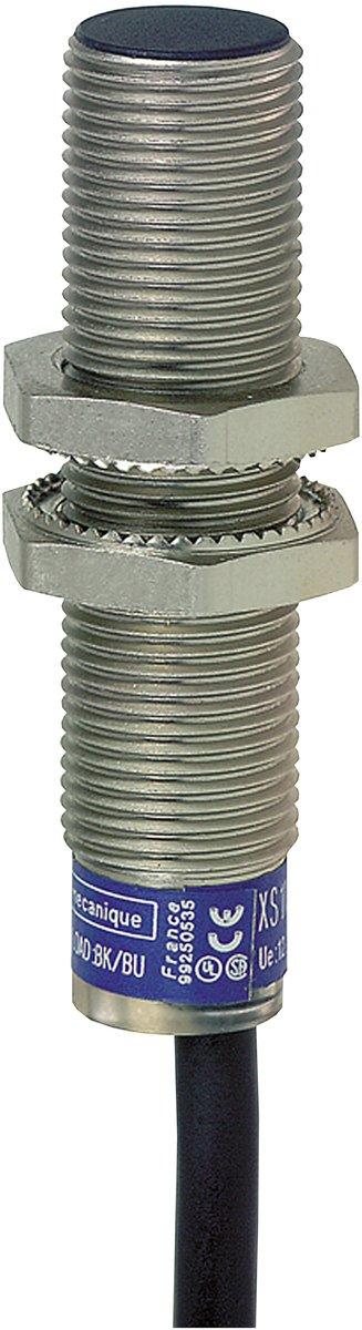 XS6-Indu. Näherungsschalter M12 L53mm Messing Sn 4mm 12-48 V DC 2m Kabel