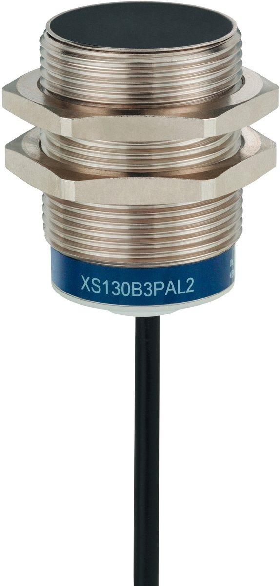 XS6-Indu. Näherungsschalter M30 L62mm Messing Sn 15mm 12-48 V DC 5m Kabel -40°C