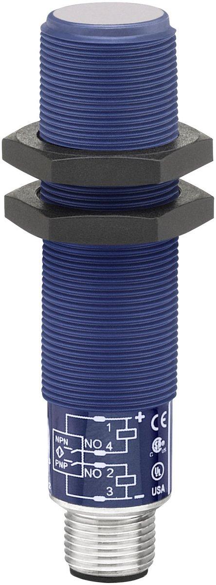 M18-Ultraschallsensor zylindrisch Sn 0,15m 2S M12