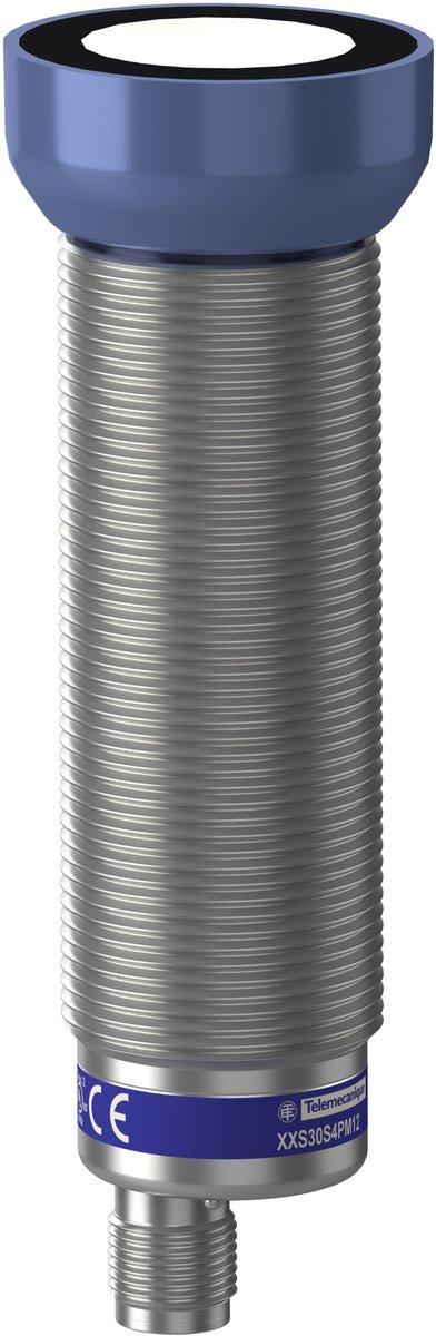 M30-Ultraschallsensor mit Edelstahlgehäuse 316L SN=4M PNP M12