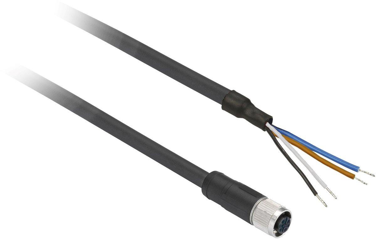 XZ-Vorverdrahtete Buchsen gerade M12 4-polig PUR 2m Kabel