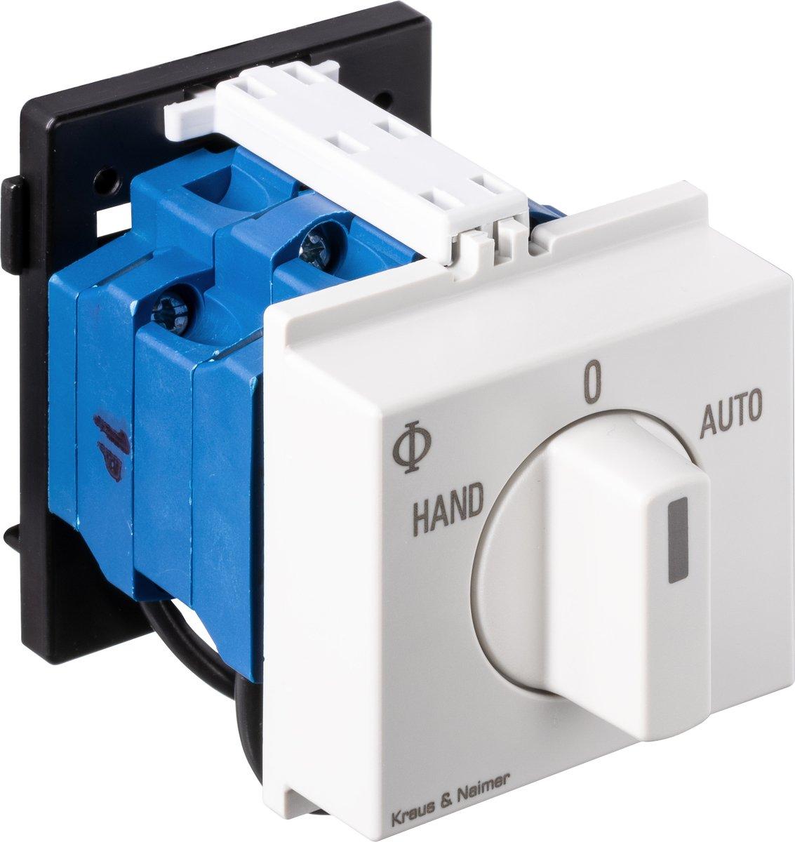 Umschalter mit 0-Stellung 3polig 90° 45mm-Schnappbefestigung