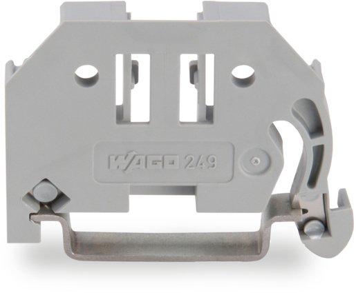 Schraubenlose Endklammer 10 mm breit grau