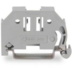 Schraubenlose Endklammer 10 mm breit grau