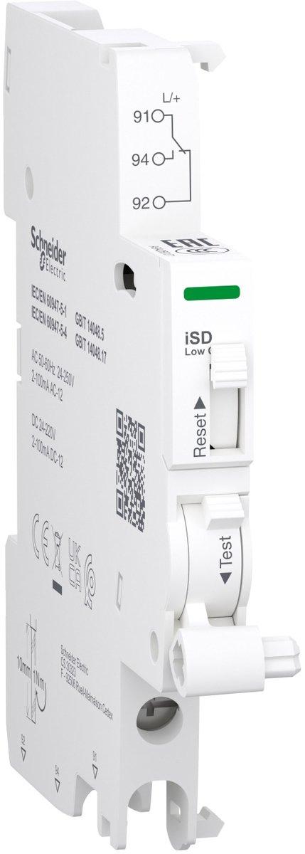 Fernmeldeschalte Acti9 iSD 1 Wechsle 2mA bis 100m 24VAC - 250V 24VDC - 220V