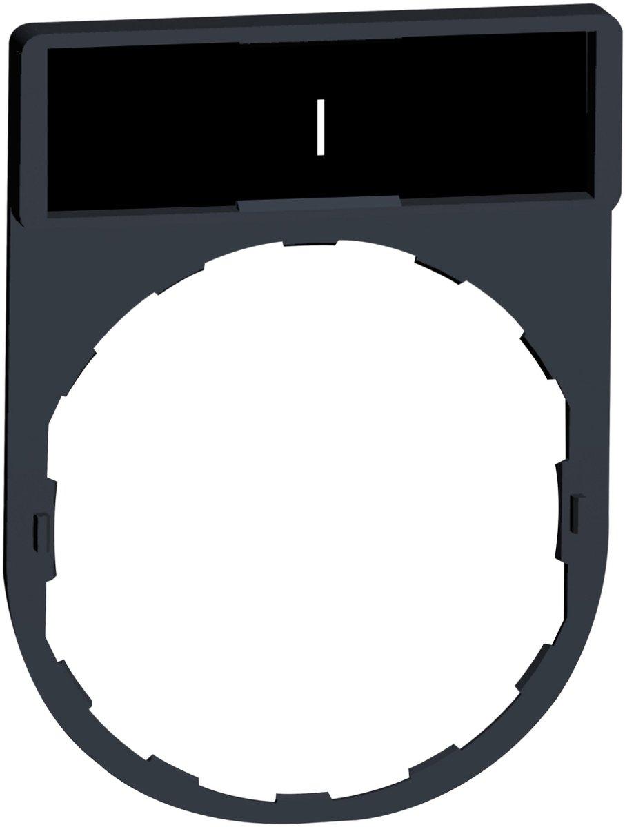 Schildträger 30x40mm für Ø 22 Geräte m. Schild I