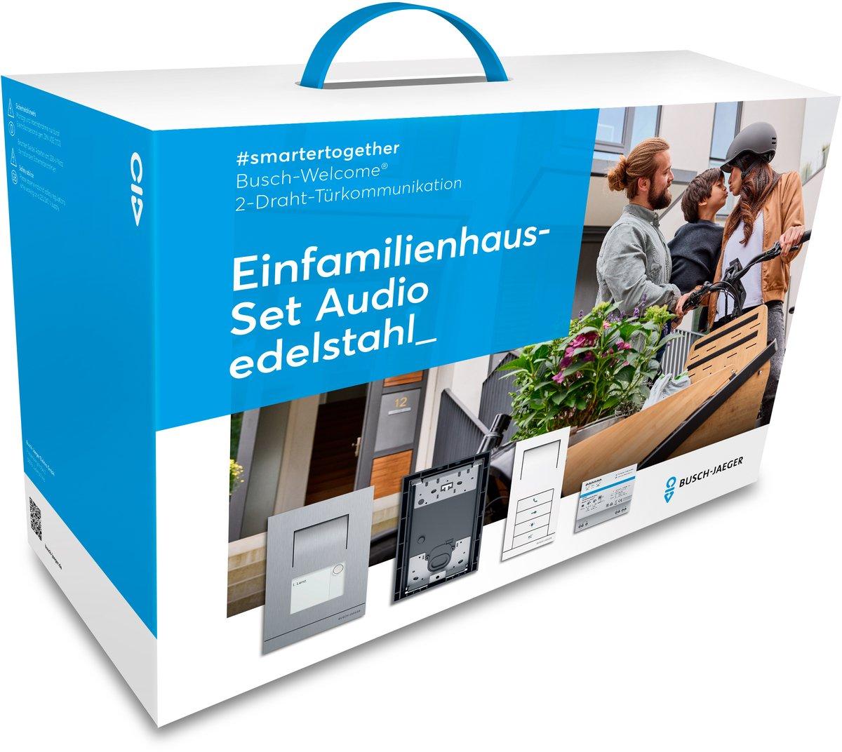 Busch-Welcome Türkommunikation AUDIO-Set für ein Einfamilienhaus - Edelstahl